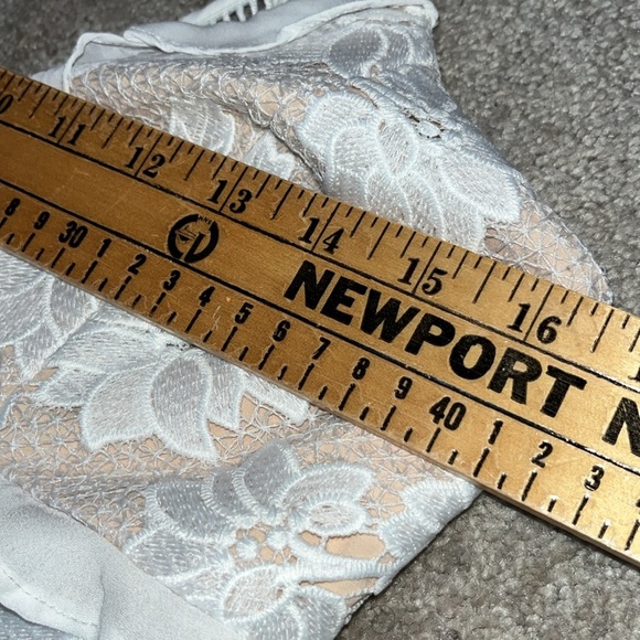 Anthropologie Bardot Vienna Lace White Lace  Nuce Slip Sheath Midi Dress Size 6 - Picture 13 of 15